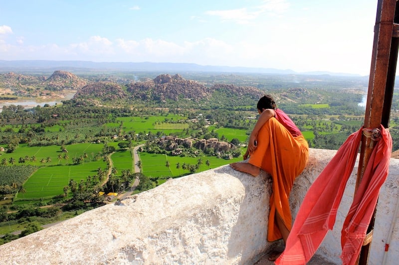 Monk at Hampi, Karnataka