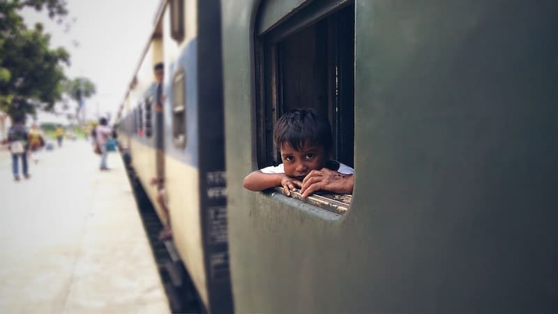 travelling by train in India