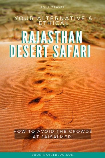 Dreaming of going on a desert safari in Rajasthan, India? Read our review of a much less crowded alternative to Jaisalmer, that's ethical and sustainable too! #indiatravel #india #incredibleindia #rajasthan